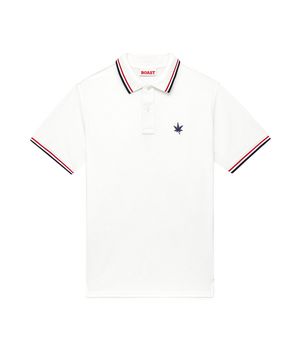 1983 Tipped Pique Polo - White | Red | Navy Tipping